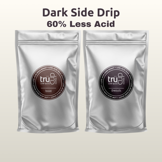 trücup low-acid Dark Side coffee Bold & French Sample Packs