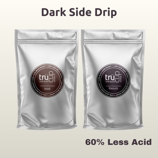 low-acid coffee sample 2 x Pack Dark Side Bold & French Samples